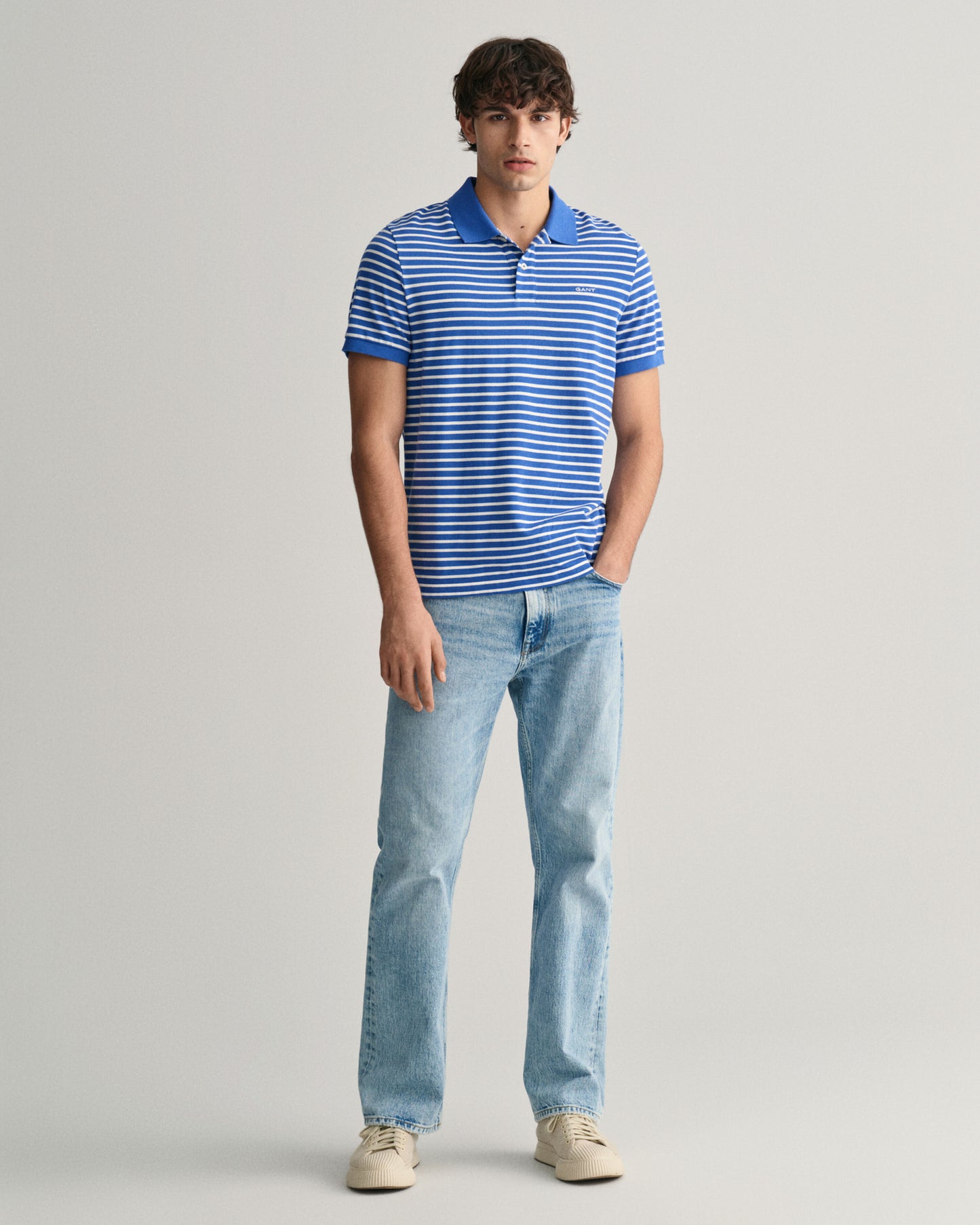 GANT STRIPED PIQUE POLO