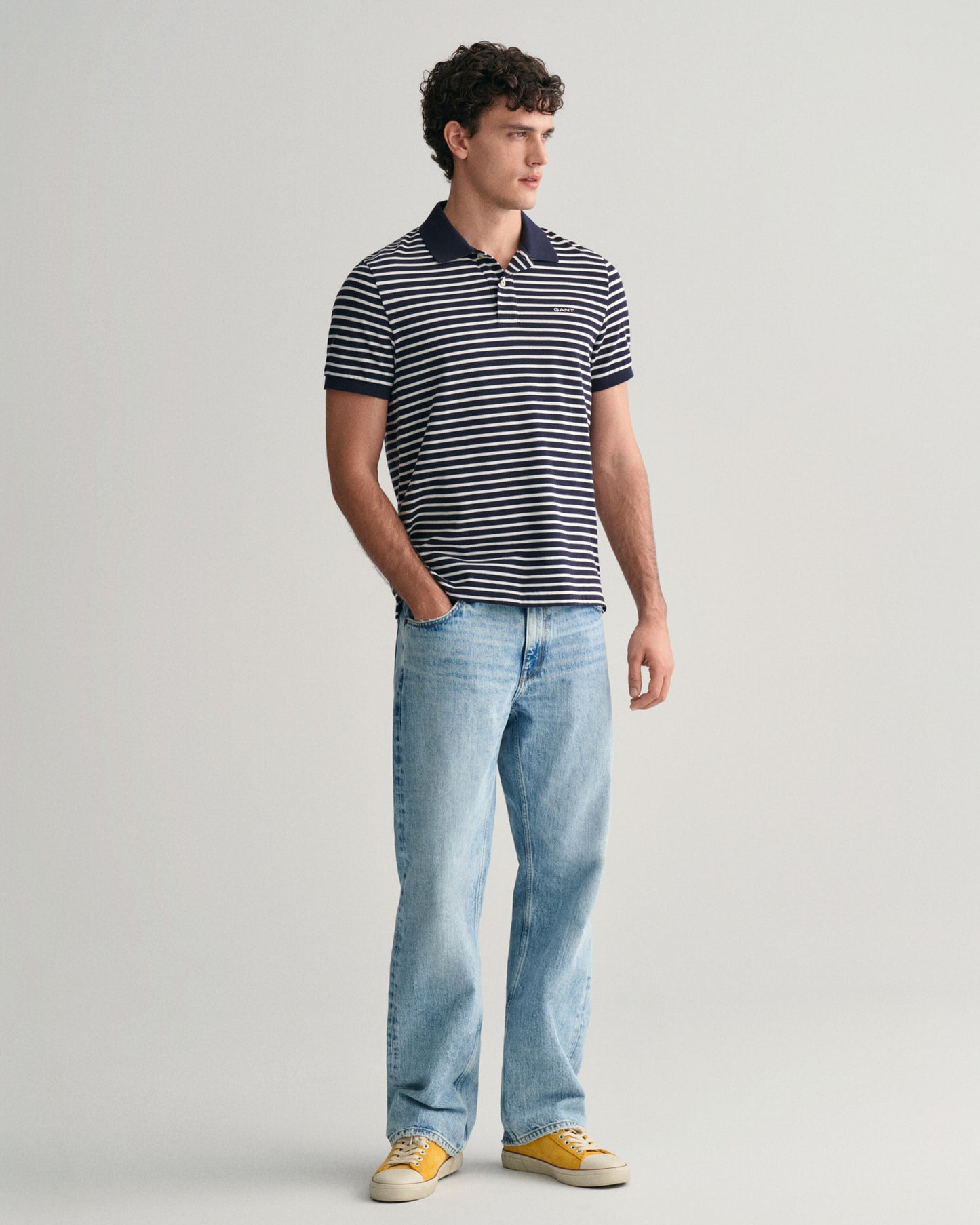 GANT STRIPED SS PIQUE POLO