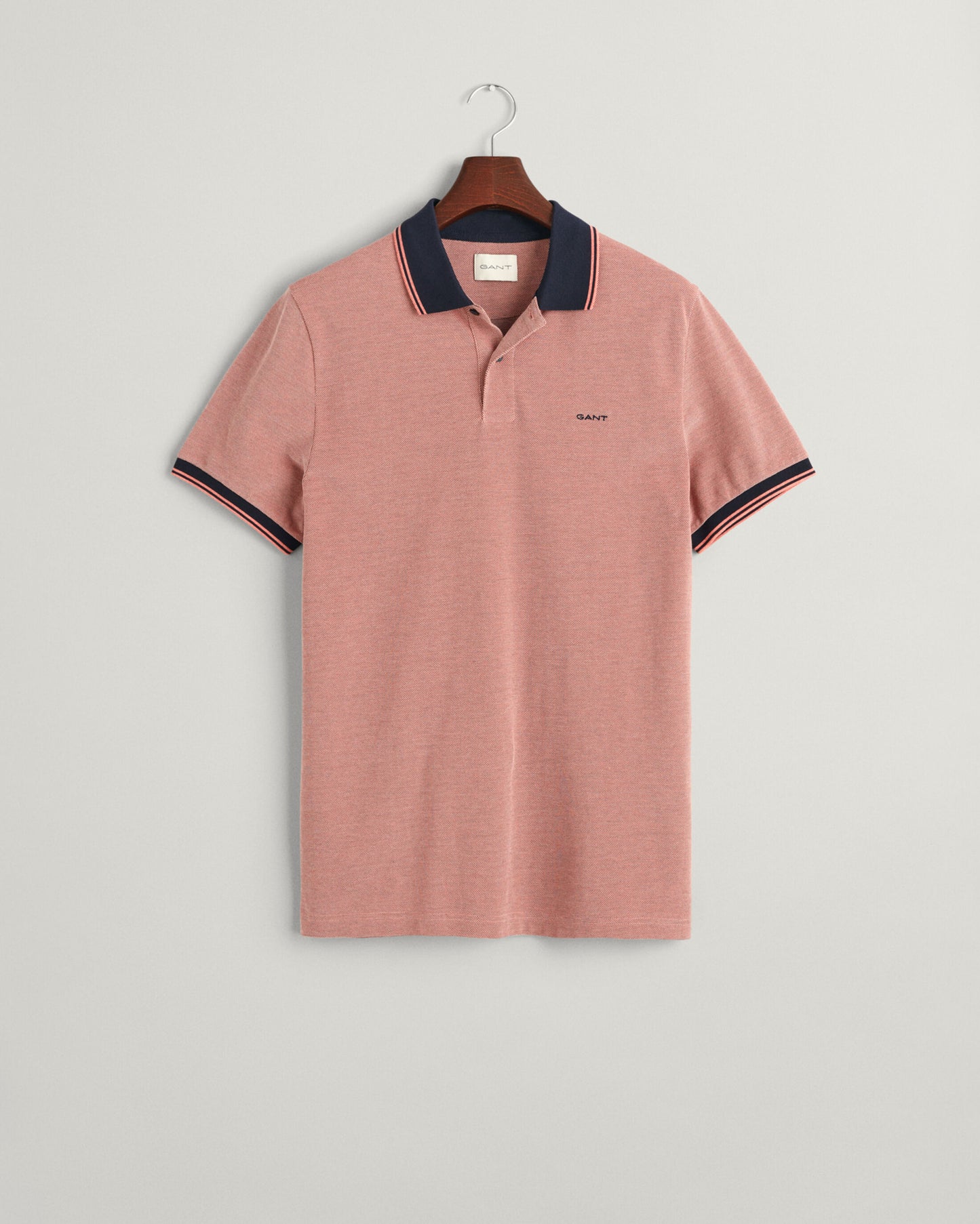 GANT 4-COL OXFORD SUNSET PINK PIQUE POLO