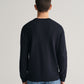 GANT TEXTURED COTTON ROUND NECK KNIT