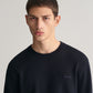 GANT TEXTURED COTTON ROUND NECK KNIT